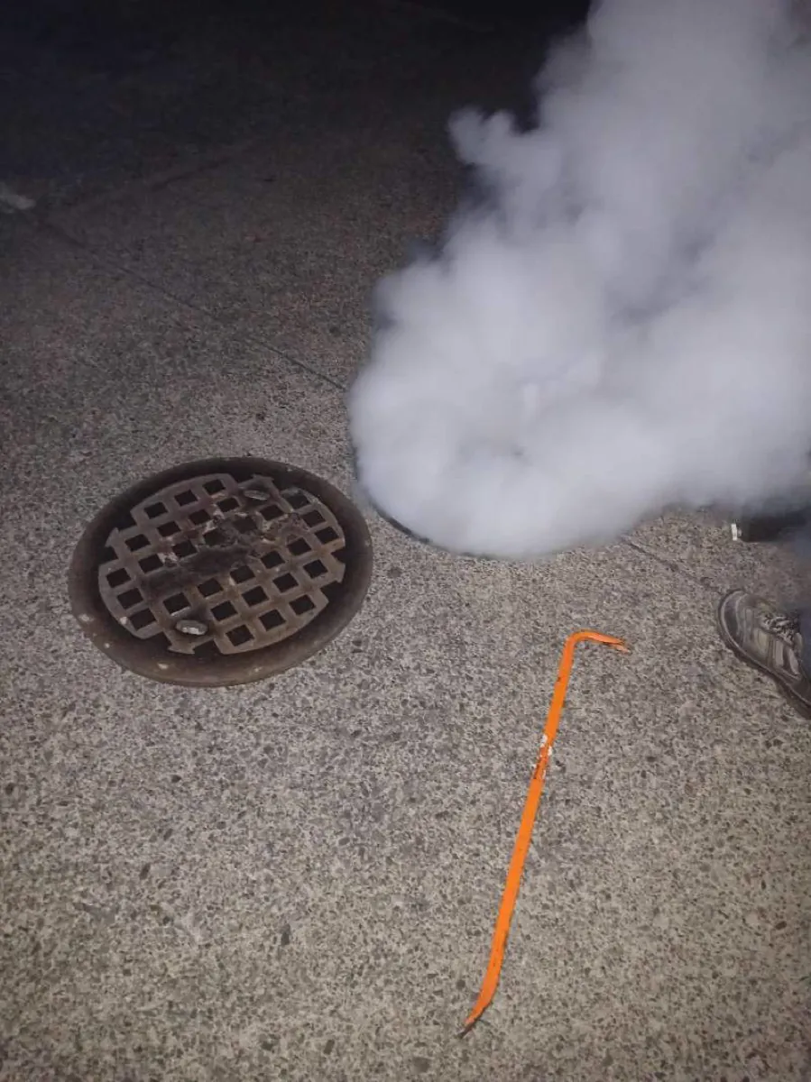 Treatment at an outdoor drain